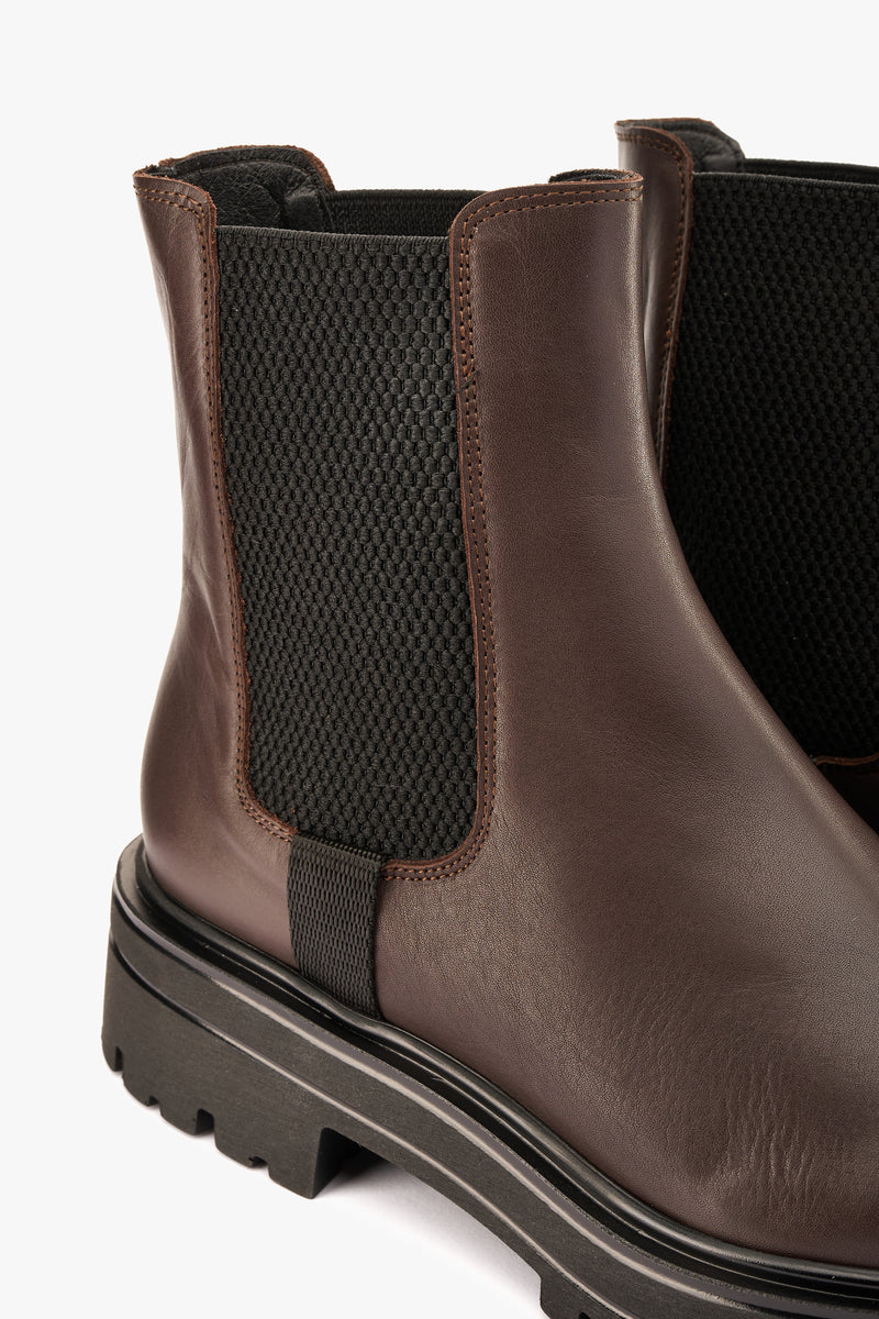 Stivaletto chelsea testa moro