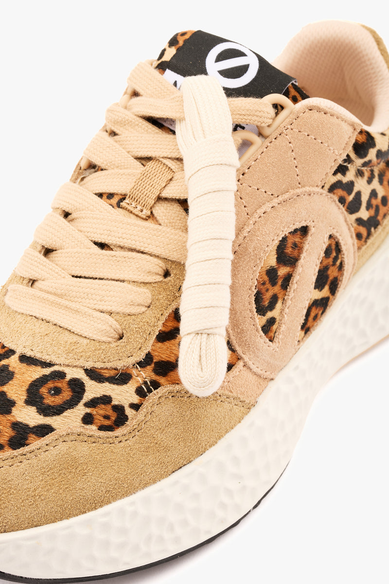 Sneaker Carter jogger nocciola/leopardato