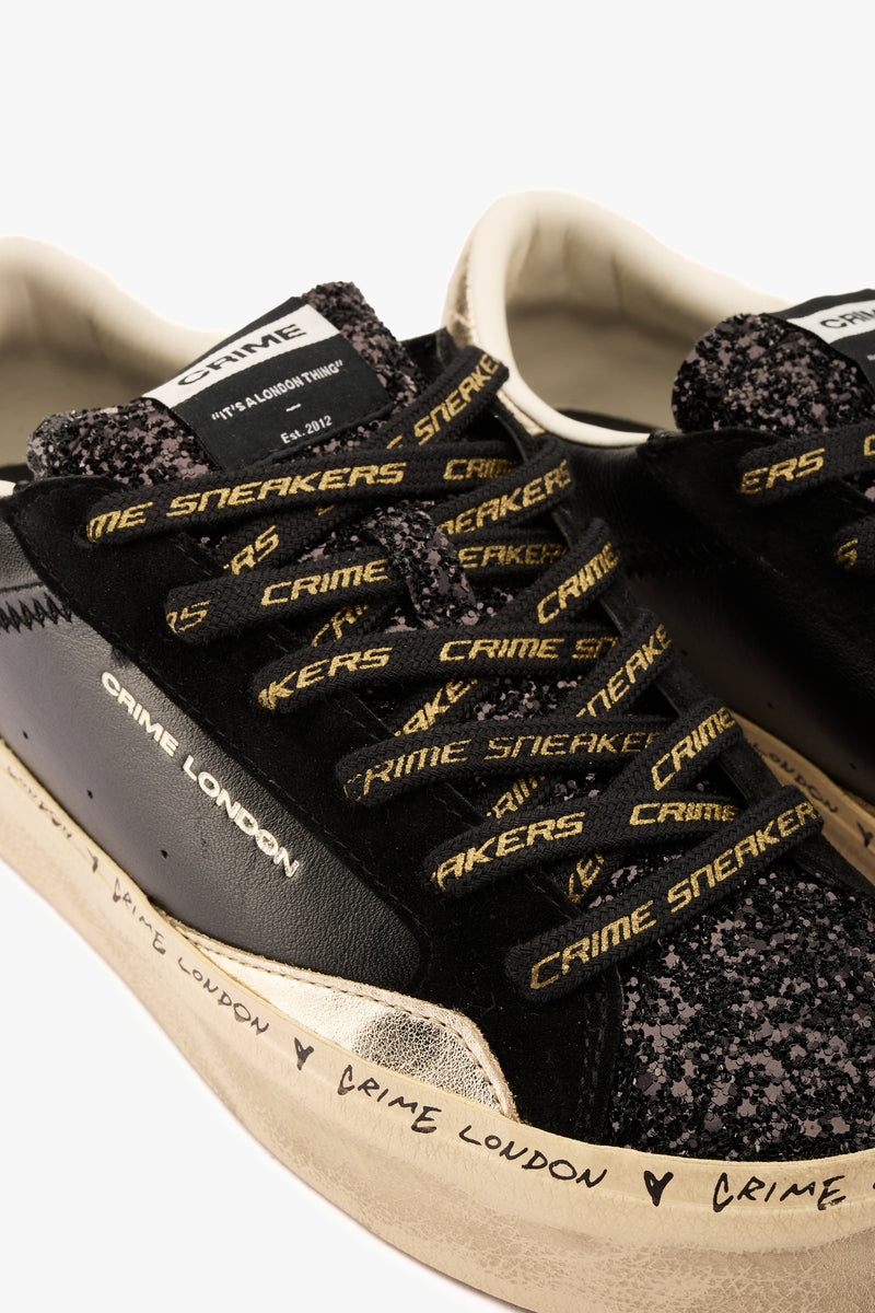 Sneaker Distressed platform black dust