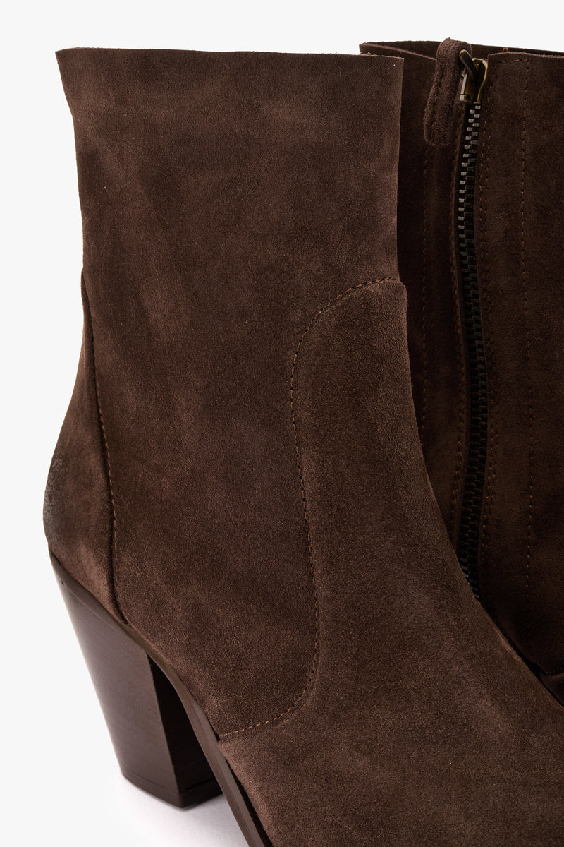 Stivaletto texano sfoderato testa moro