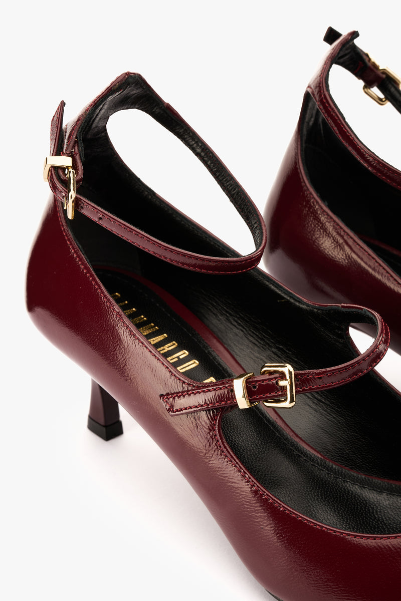 Décolleté cinturino bordeaux