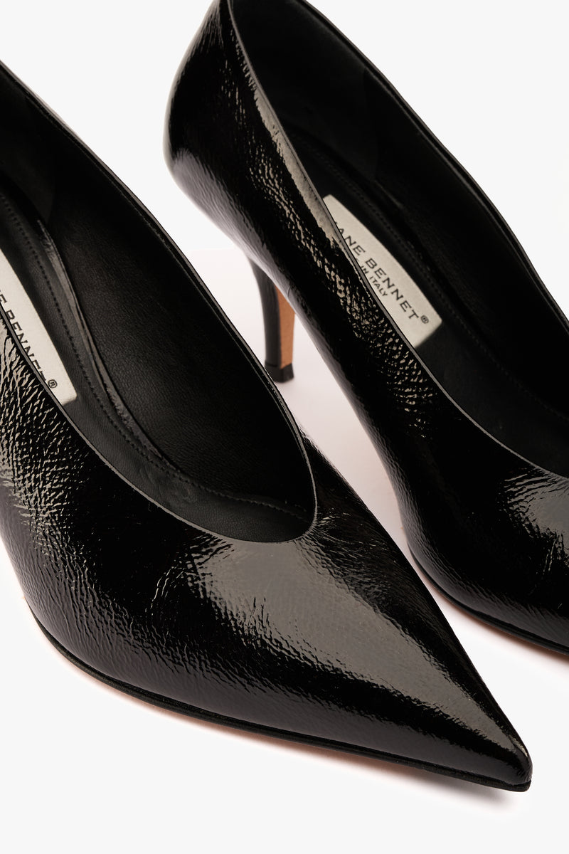 Décolleté finish vernice nero