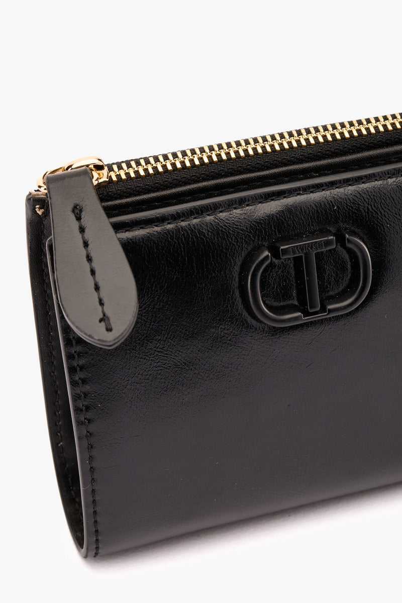 Portafoglio nero logo