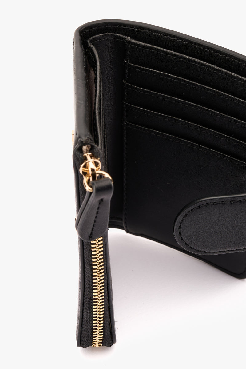 Portafoglio bottone nero