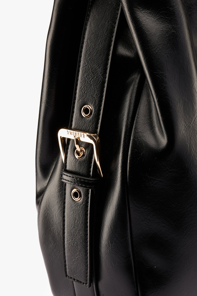 Borsa hobo fibbie nero