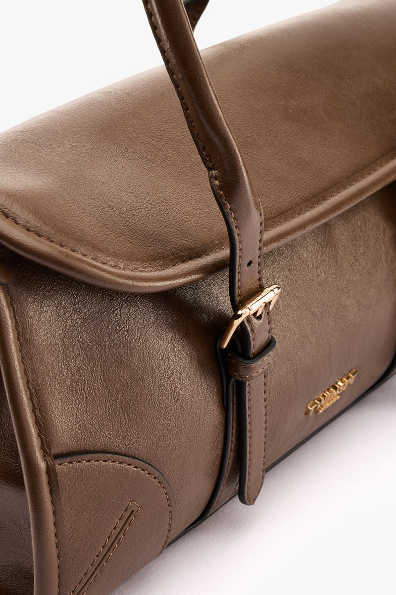 Borsa bauletto fibbie fango