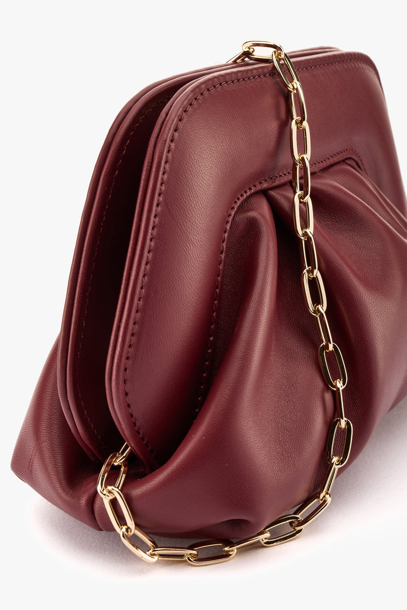 Pouch Tenerife nappa bordeaux