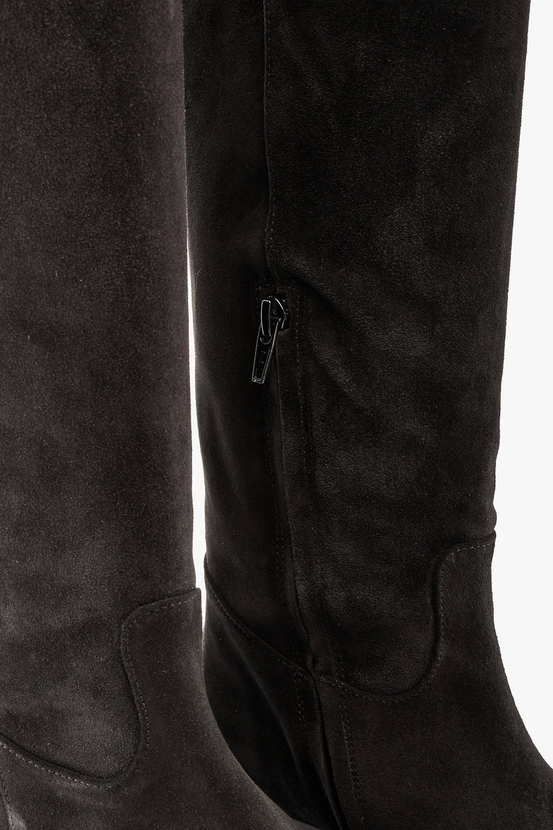 Stivale camoscio antracite