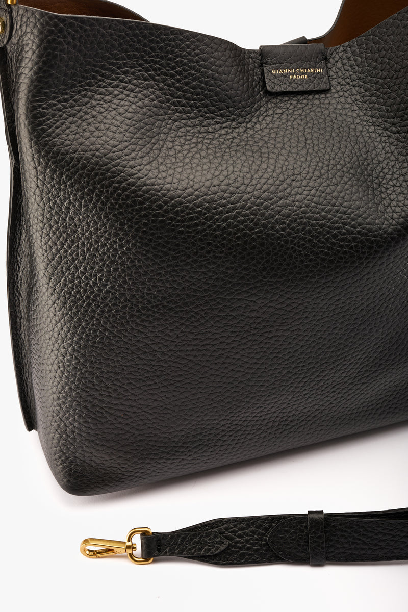 Borsa Aretha nero-castoro