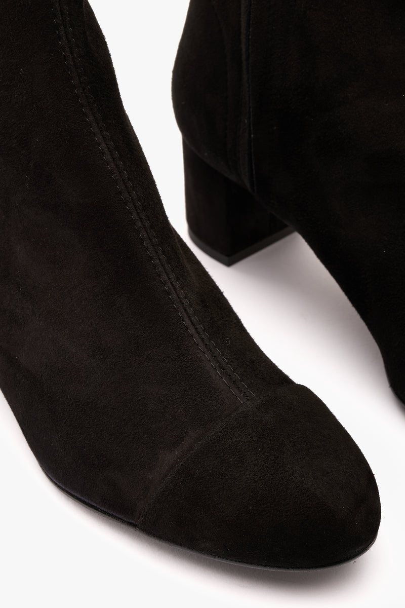 Tronchetto elasticizzato camoscio nero