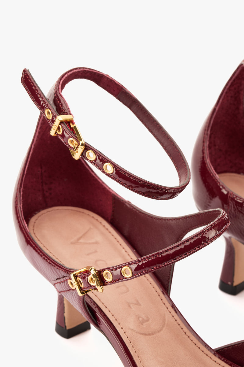 Décolleté cinturini bordeaux