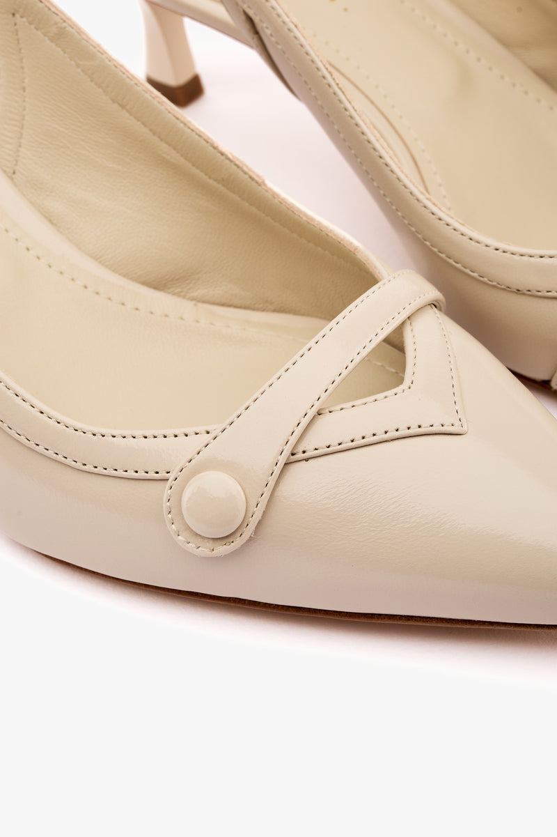 Slingback bottone verlux milk