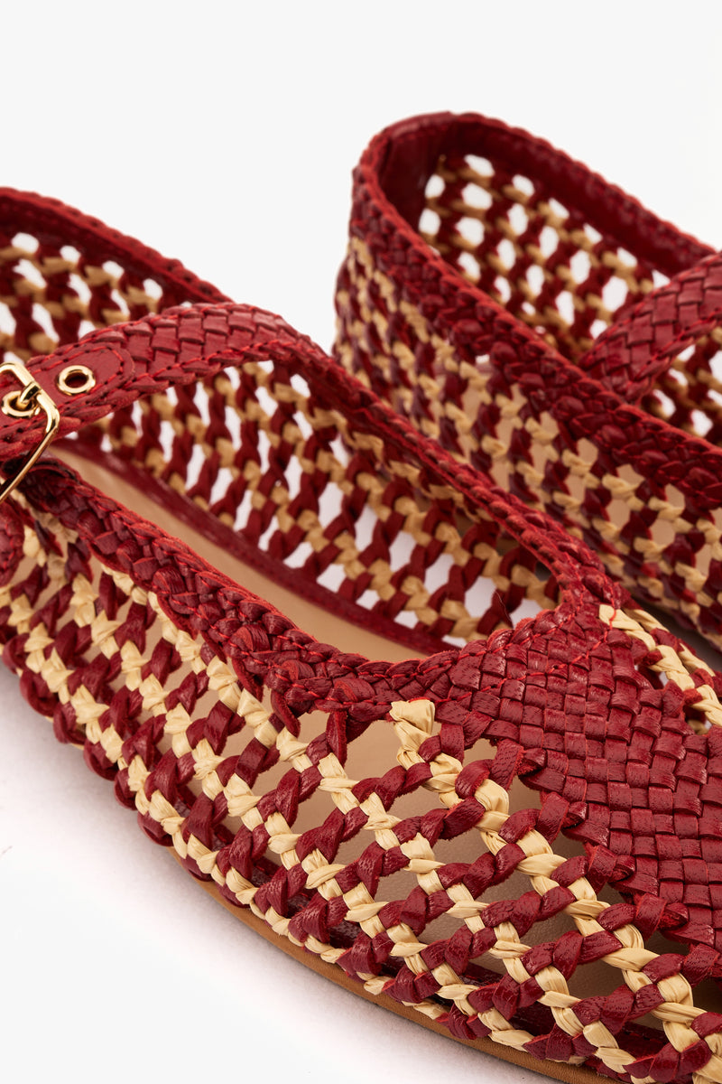 Ballerina intrecciata dark red