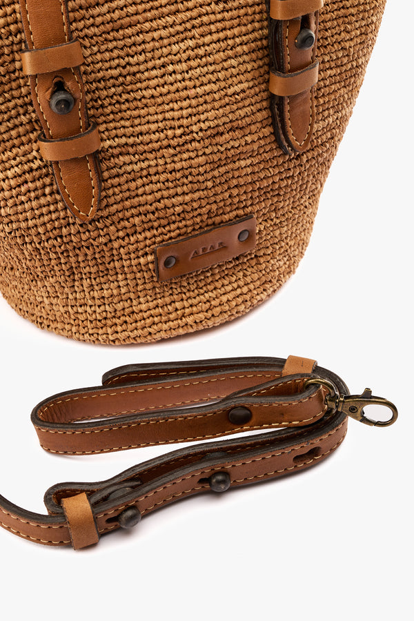 Borsa secchiello rafia natural