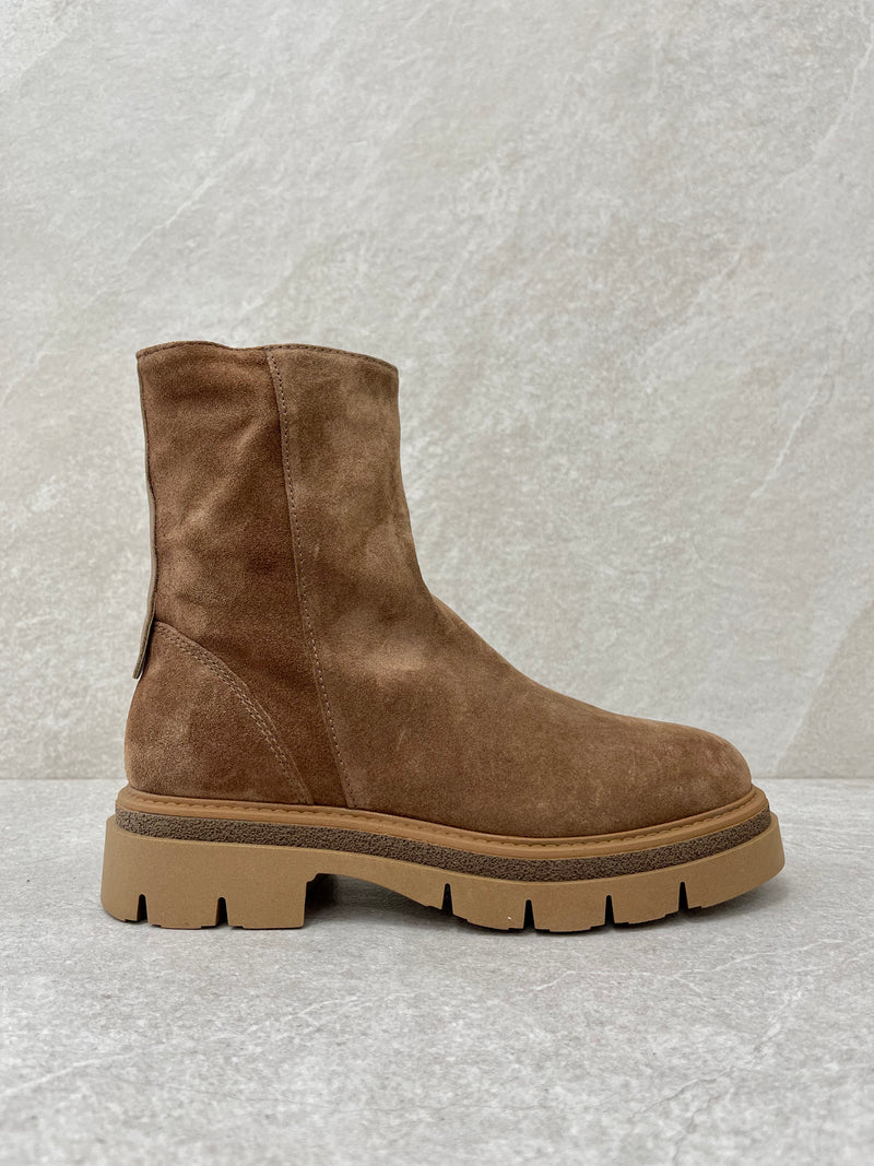 Stivaletto camoscio con cerniera