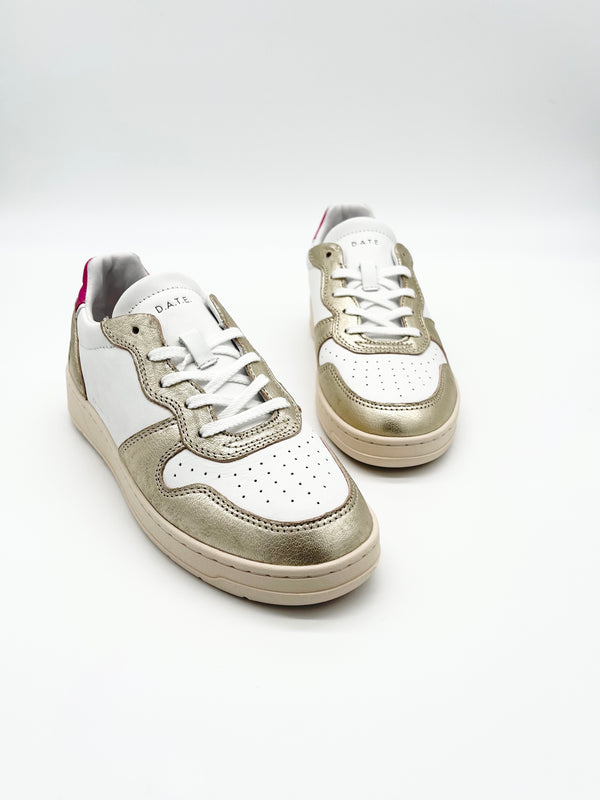 Sneaker Court laminated white-platinum