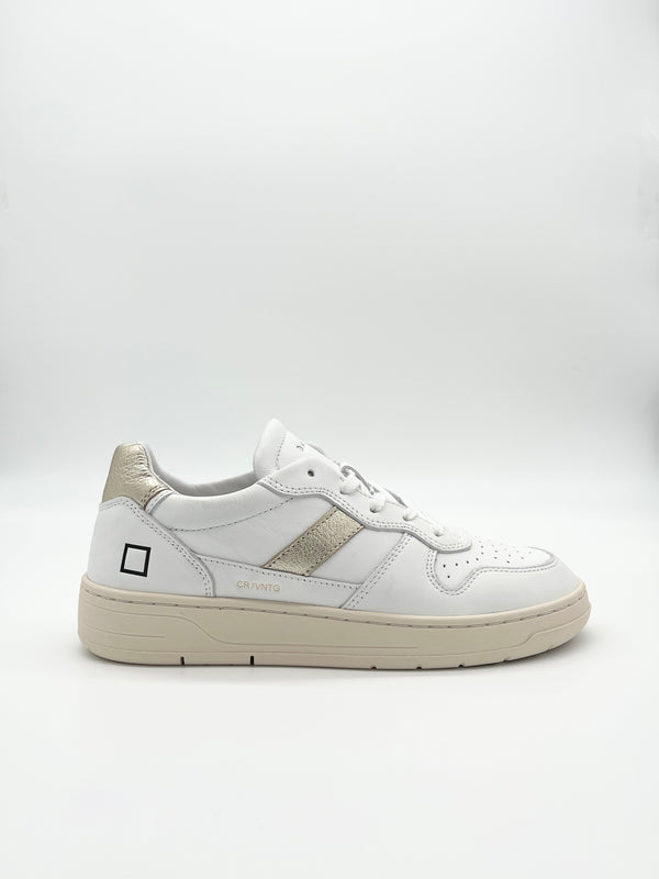 Sneaker Court 2.0 vintage calf white-platinum