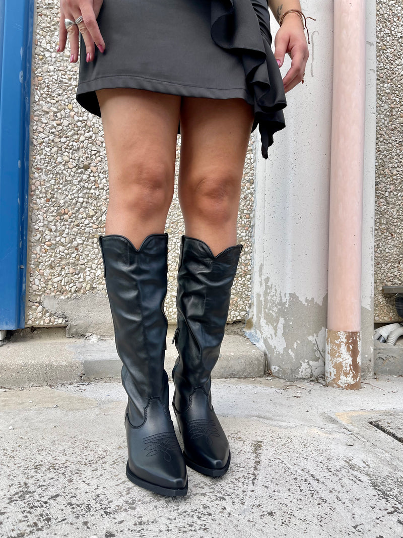 Stivale texano nero