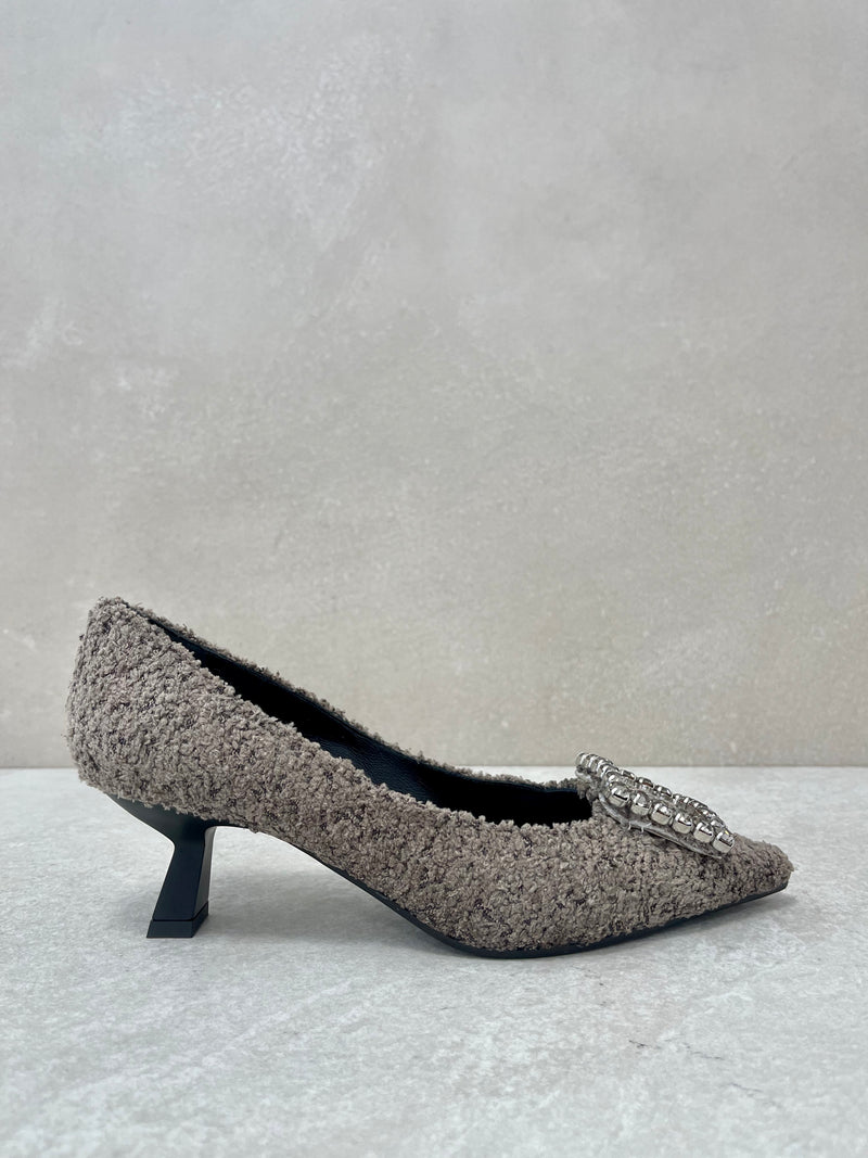 Décolleté bouclé fango