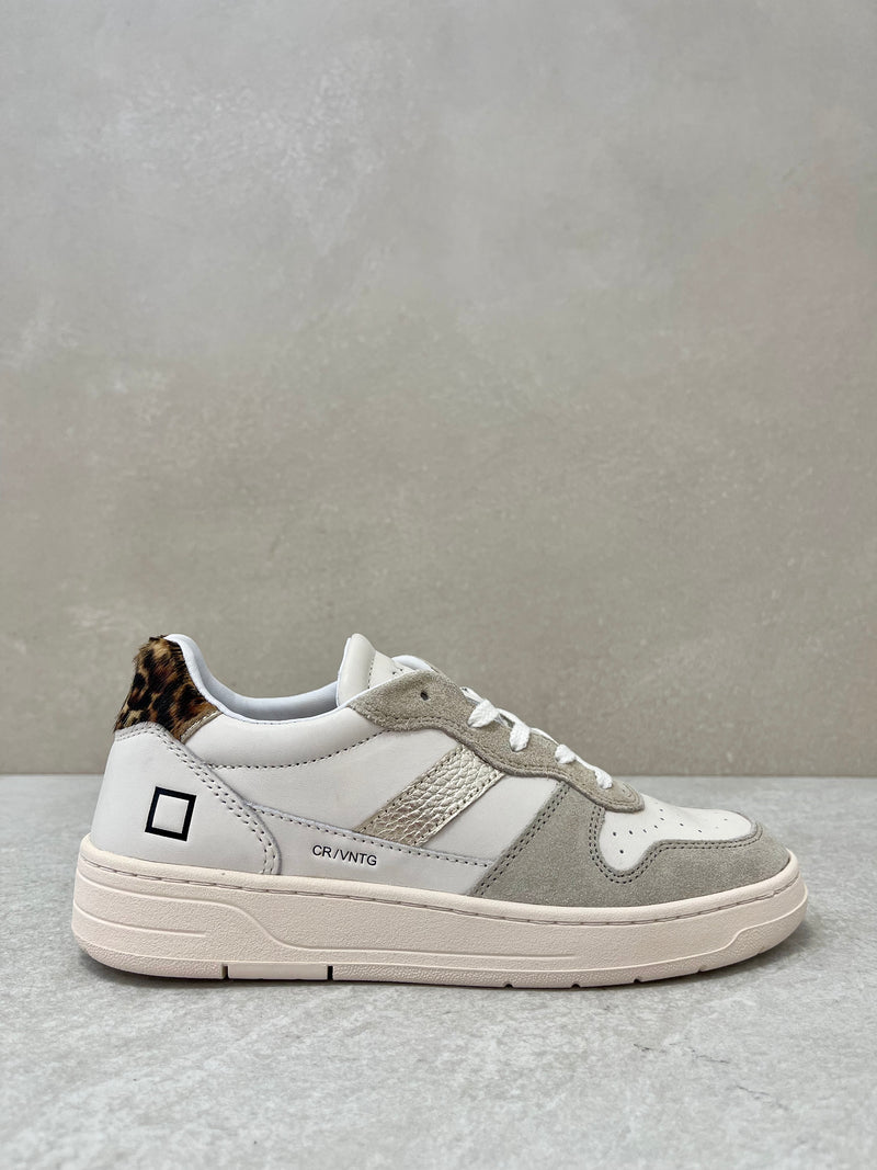 Sneaker D.A.T.E. court 2.0 vintage calf ivory