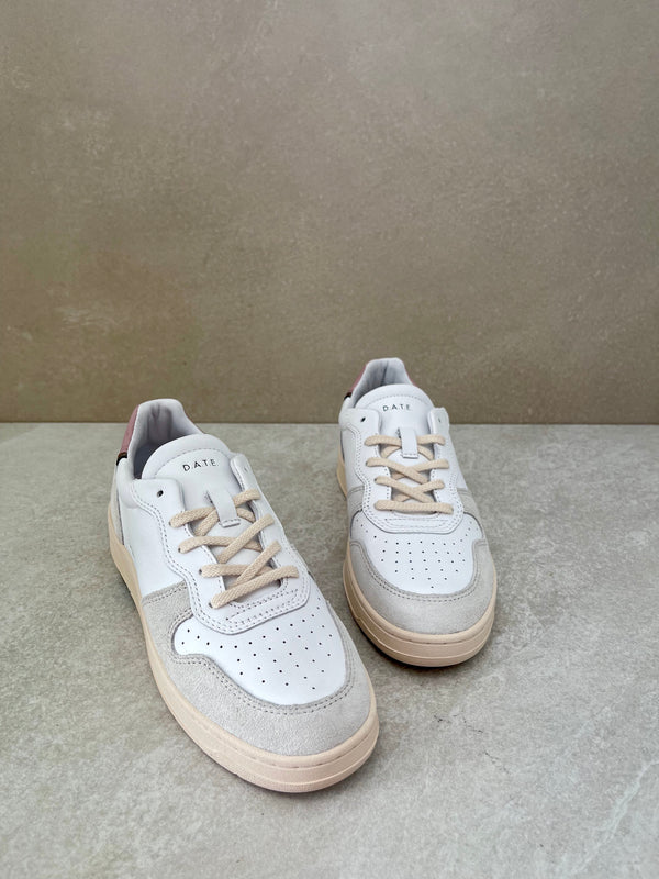 Sneaker D.A.T.E. court basic white-pink