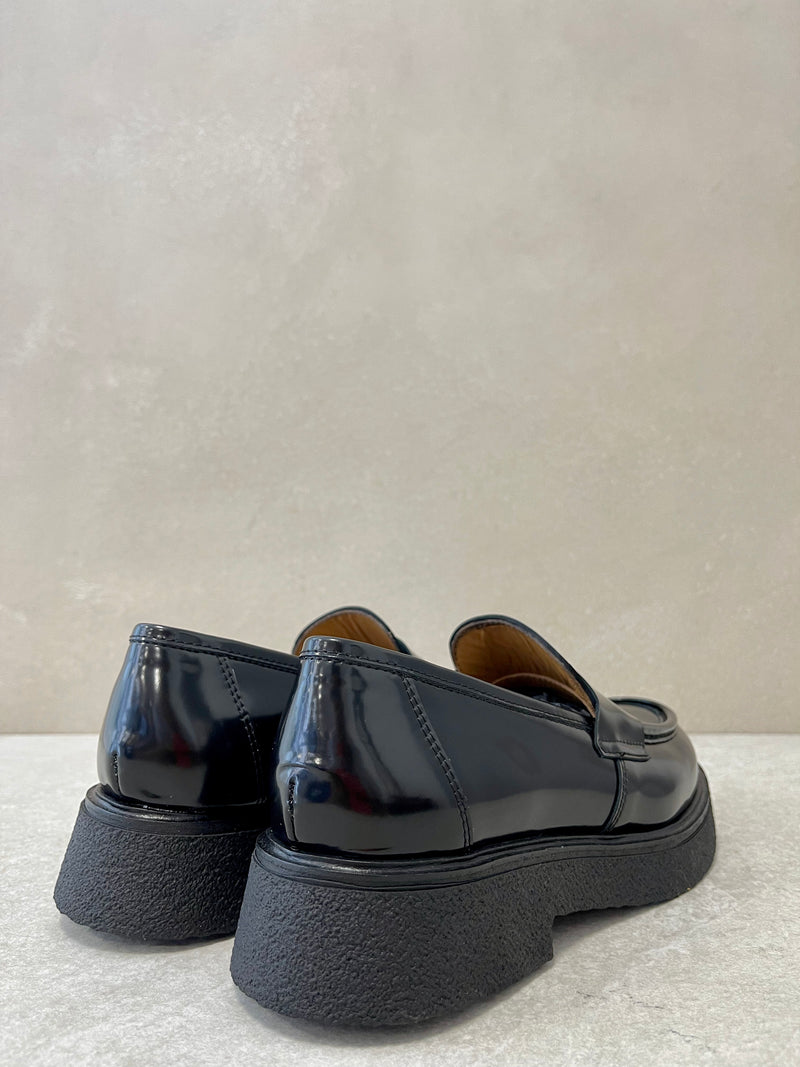 Mocassino spazzolato nero
