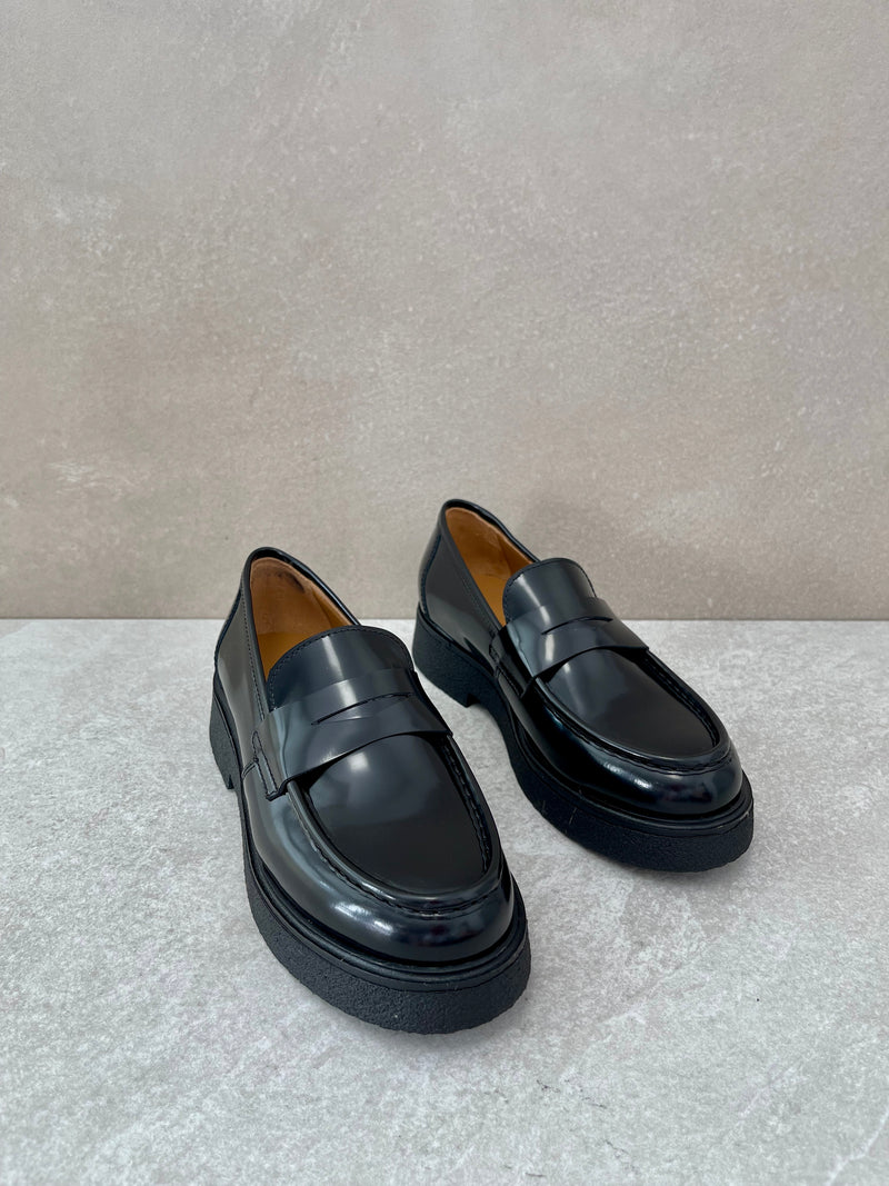 Mocassino spazzolato nero