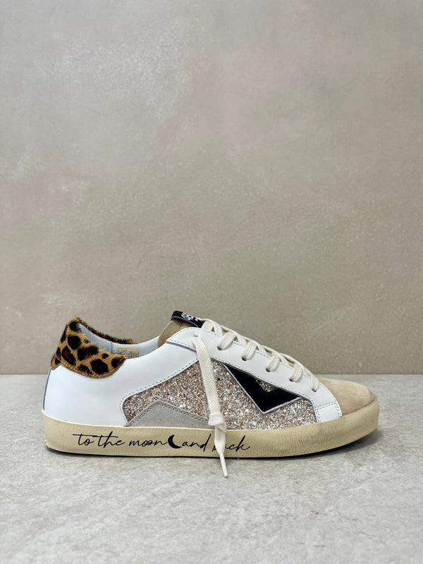 Sneaker Suprime glitter platino