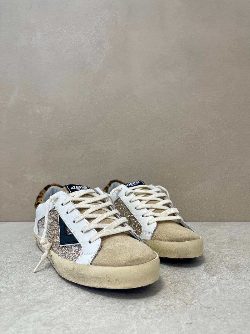Sneaker Suprime glitter platino