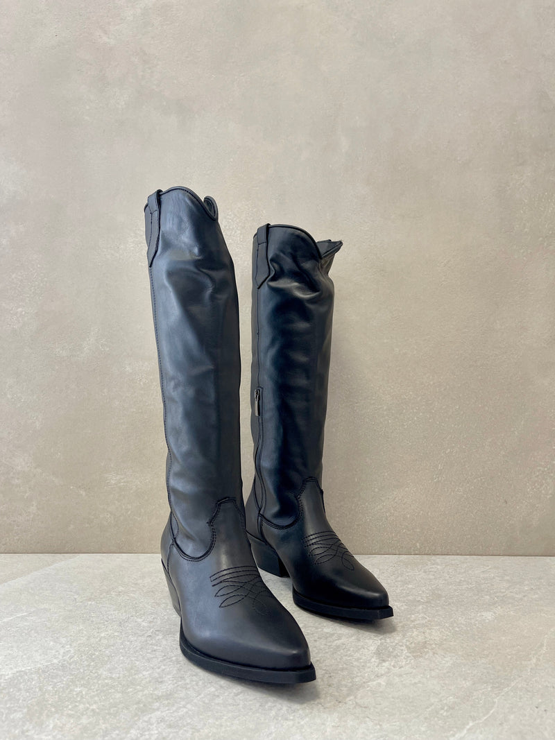 Stivale texano nero
