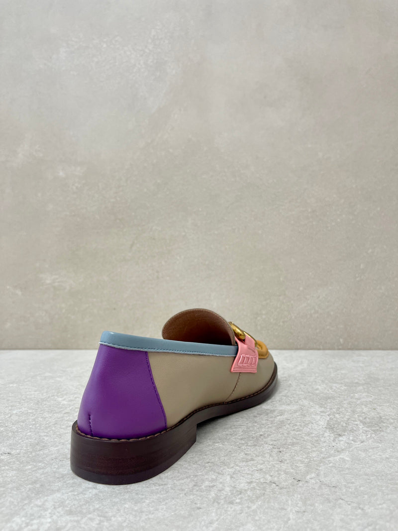 Mocassino multicolor morsetto