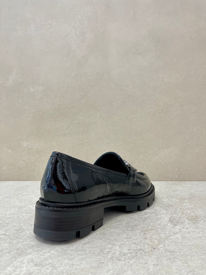 Mocassino nero lucido