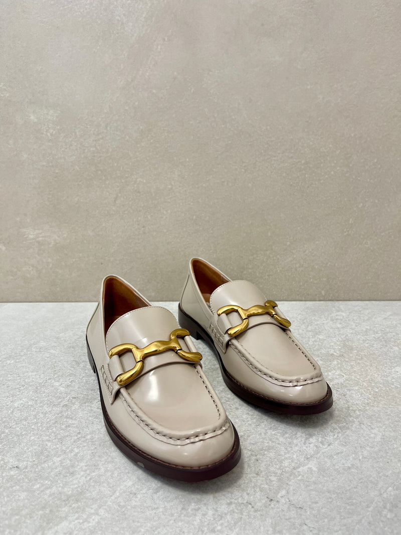 Mocassino college beige morsetto