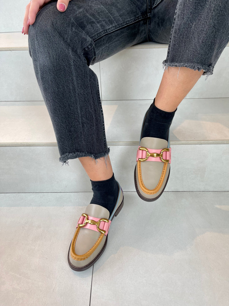 Mocassino multicolor morsetto