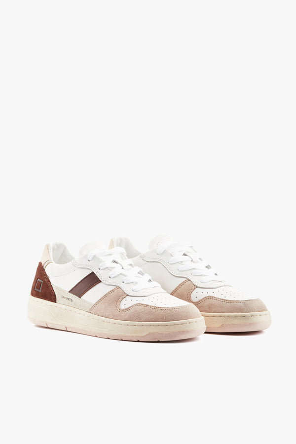 Sneaker Court 2.0 Vintage Calf white-pink