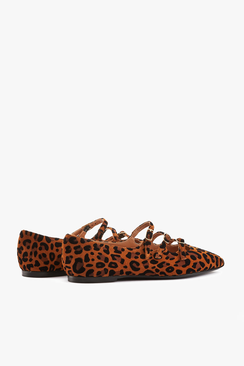 Ballerina multi fibbia leopardato