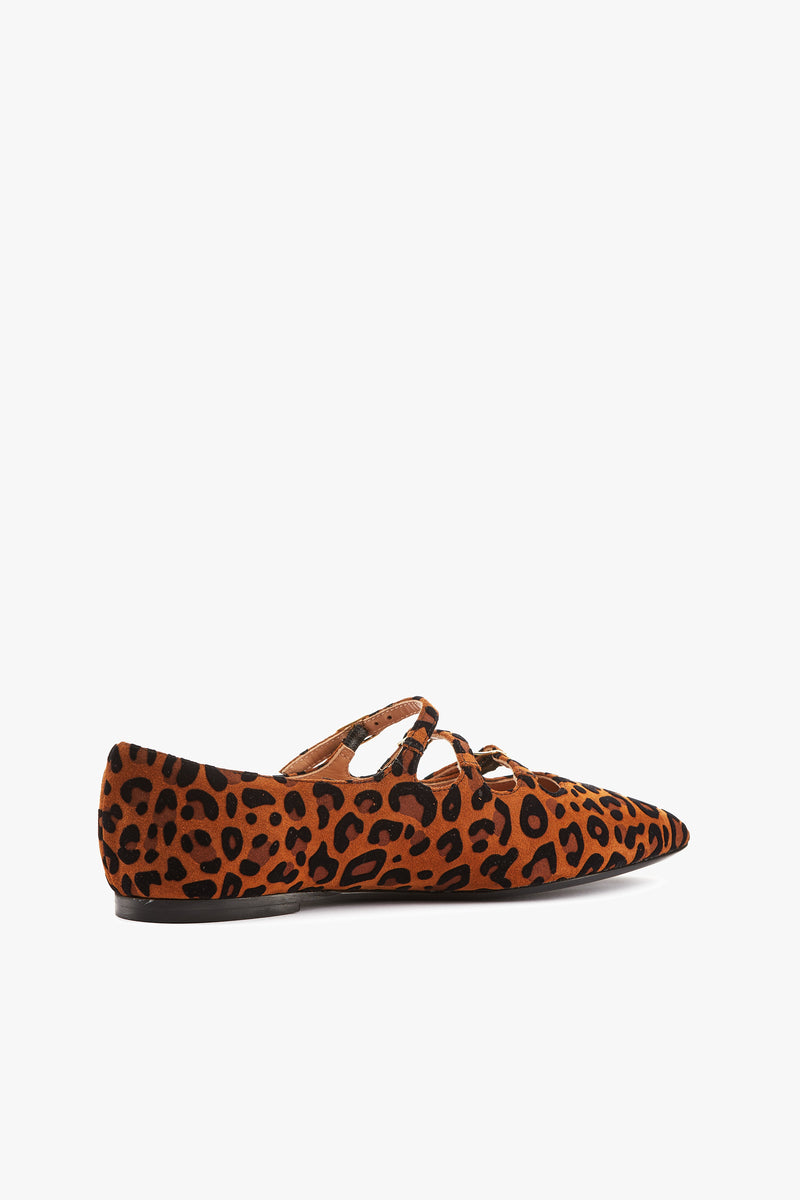 Ballerina multi fibbia leopardato