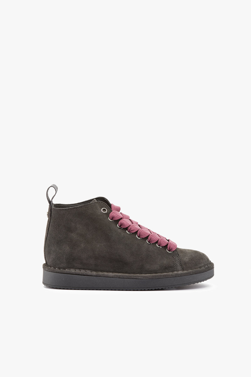 Polacchino suede antracite/brownrose