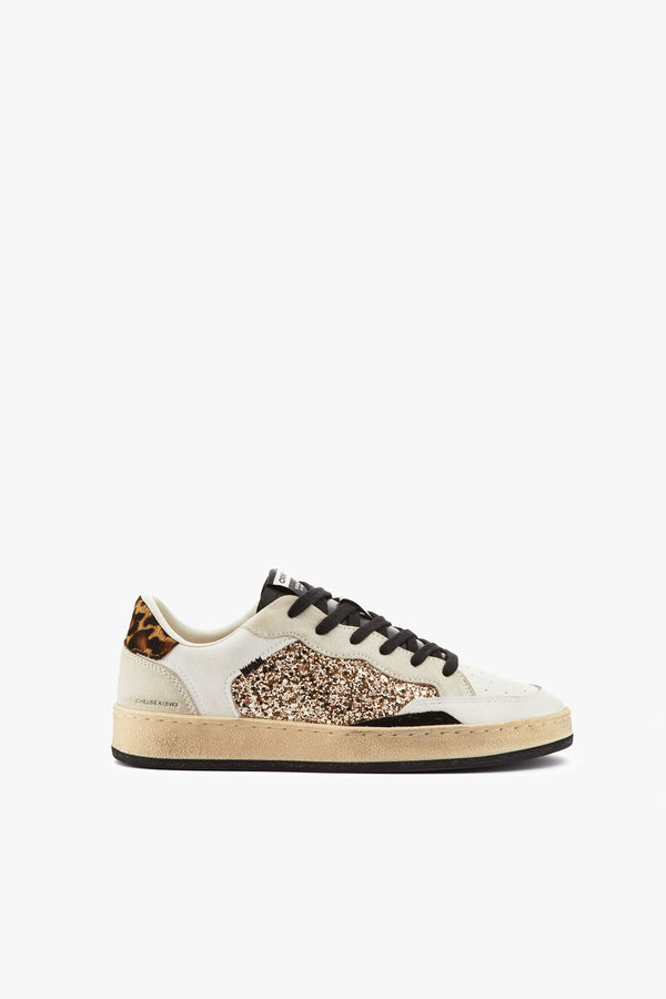 Sneaker Chelsea gold animalier