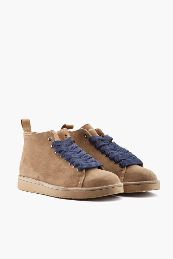 Polacchino suede noce/cobalto