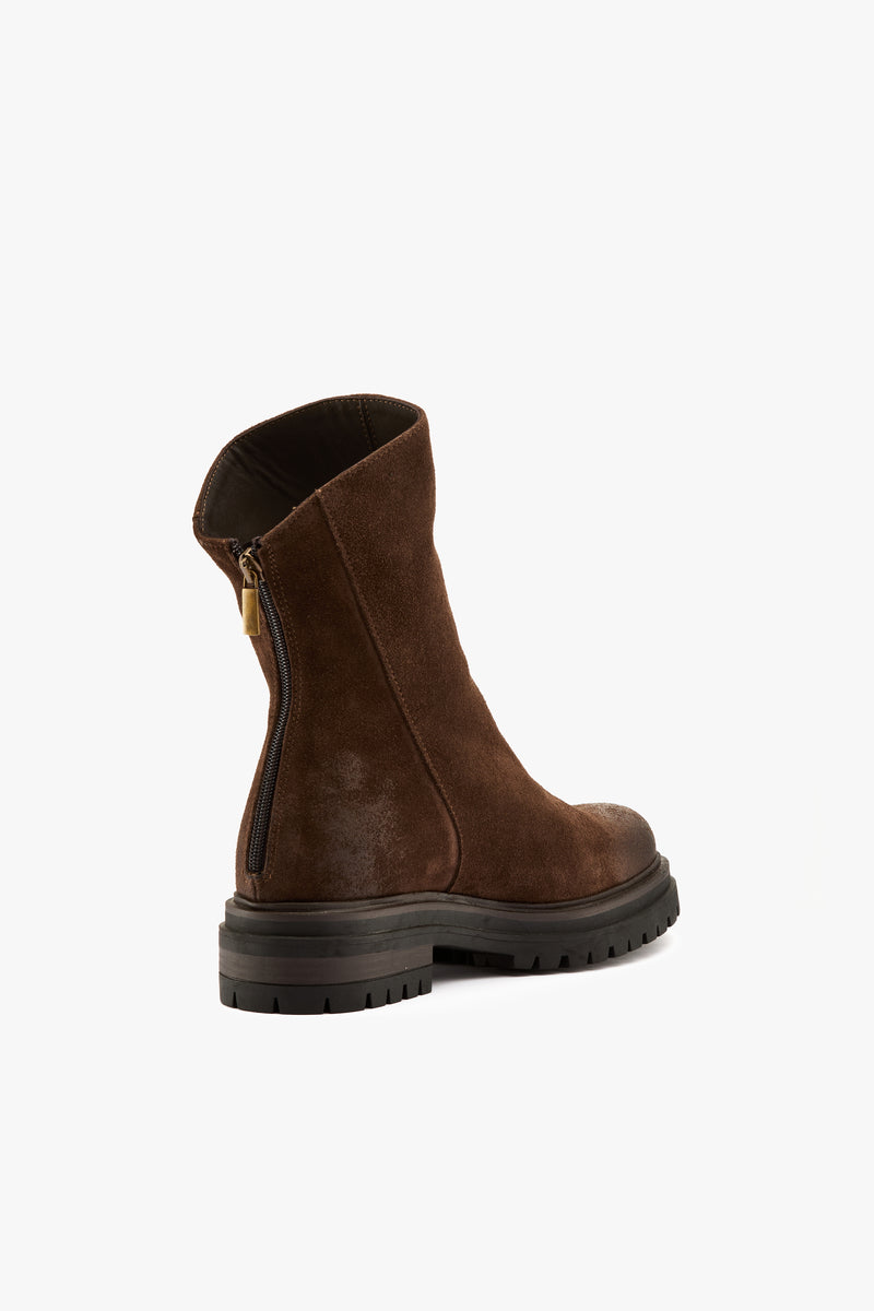 Stivaletto camoscio coffee