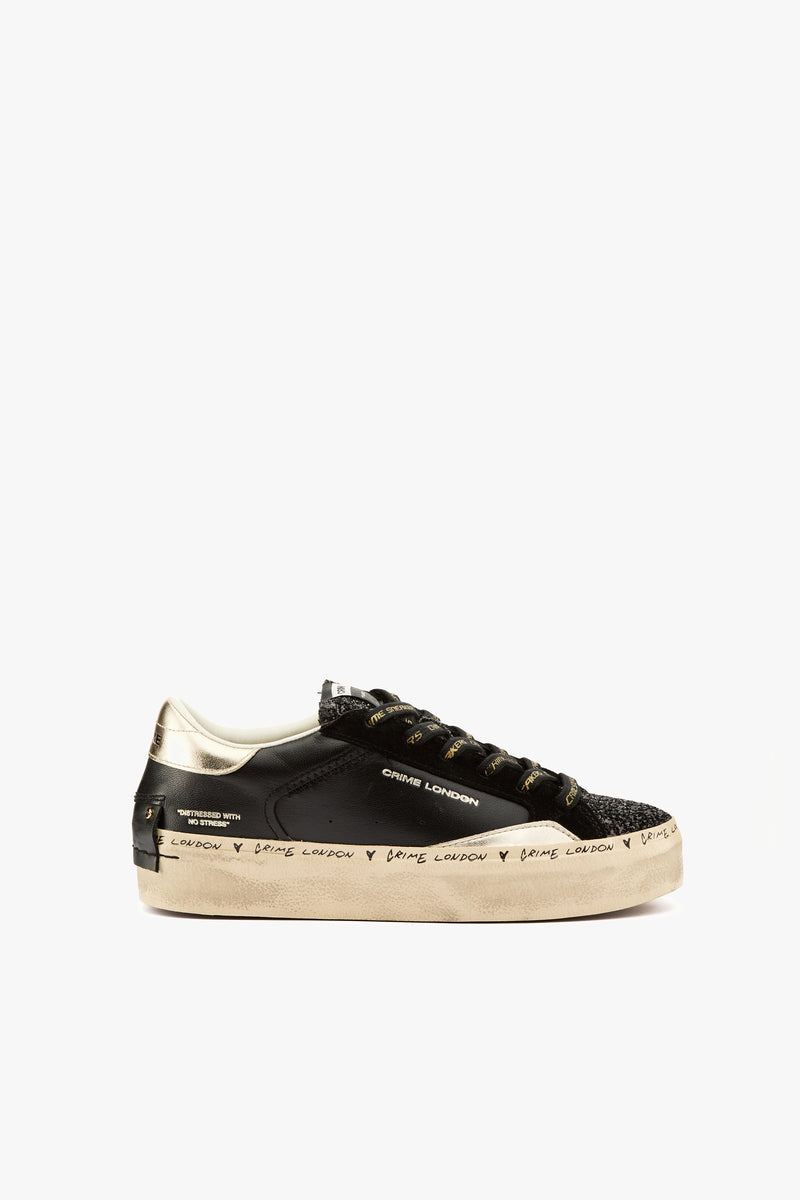 Sneaker Distressed platform black dust