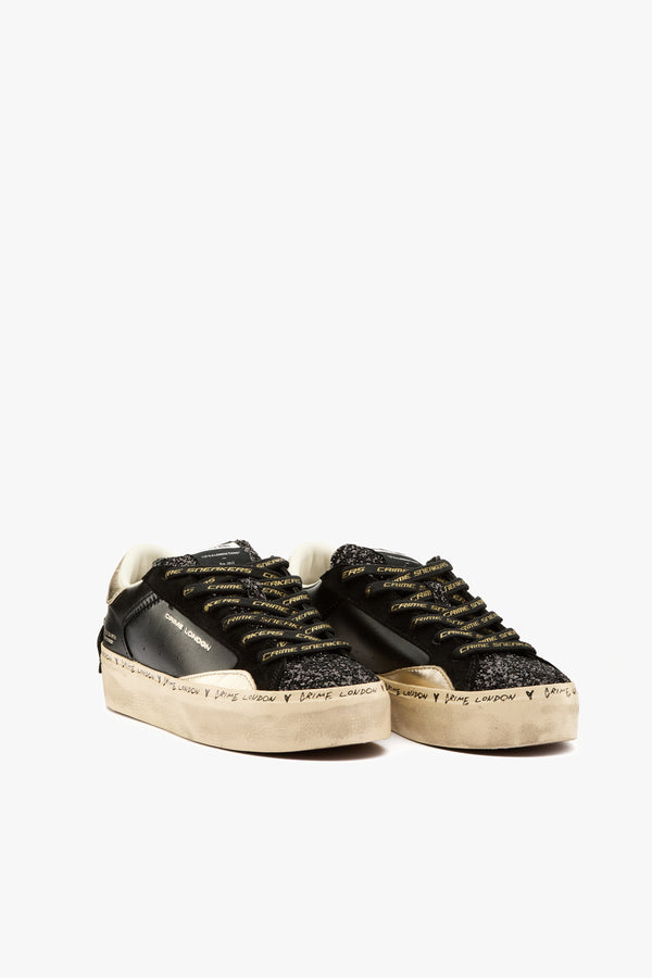 Sneaker Distressed platform black dust