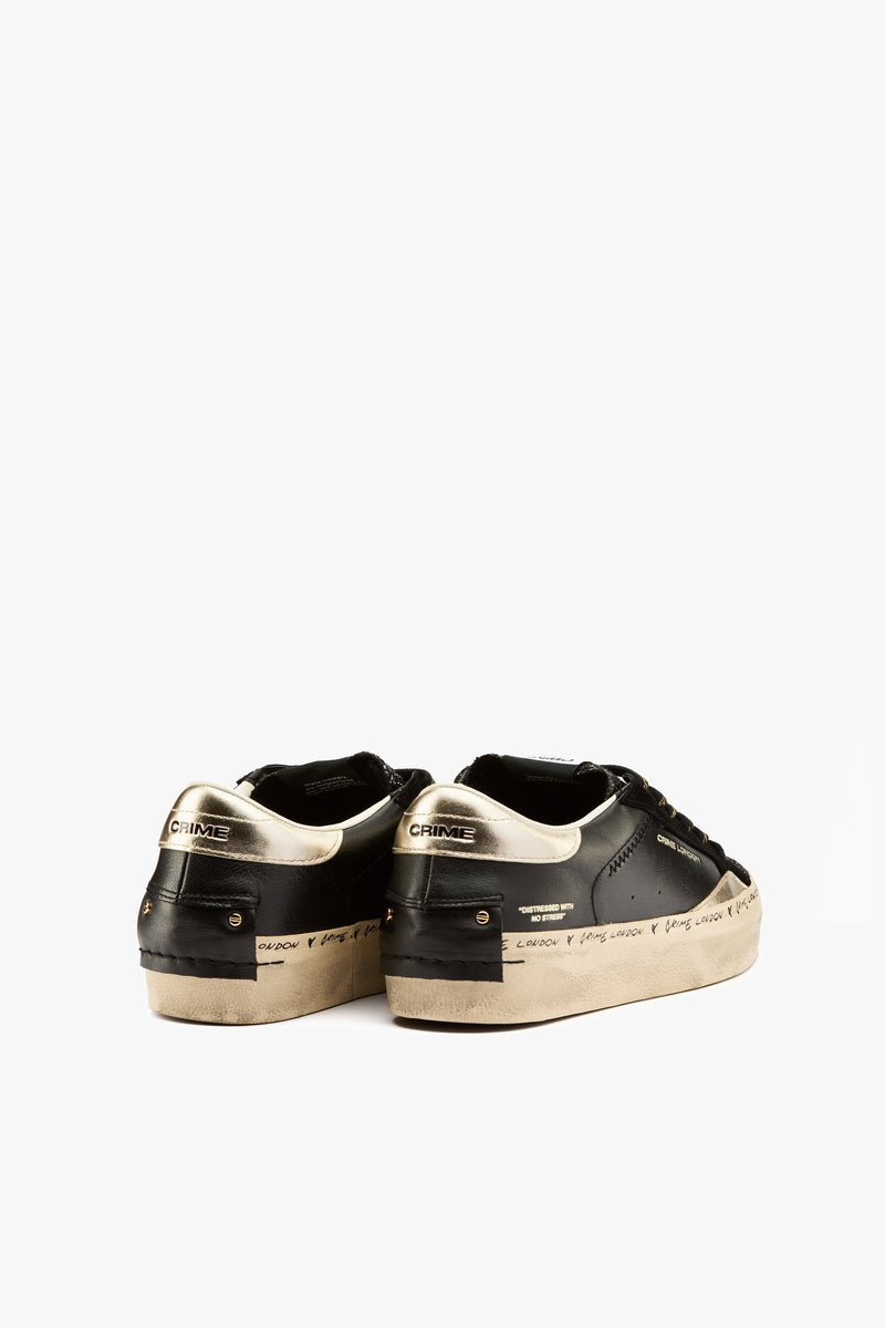 Sneaker Distressed platform black dust