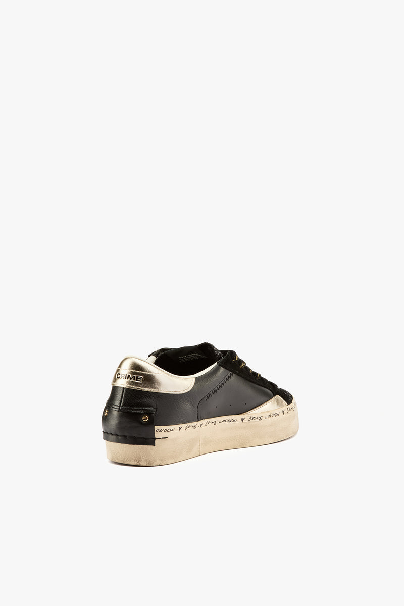 Sneaker Distressed platform black dust