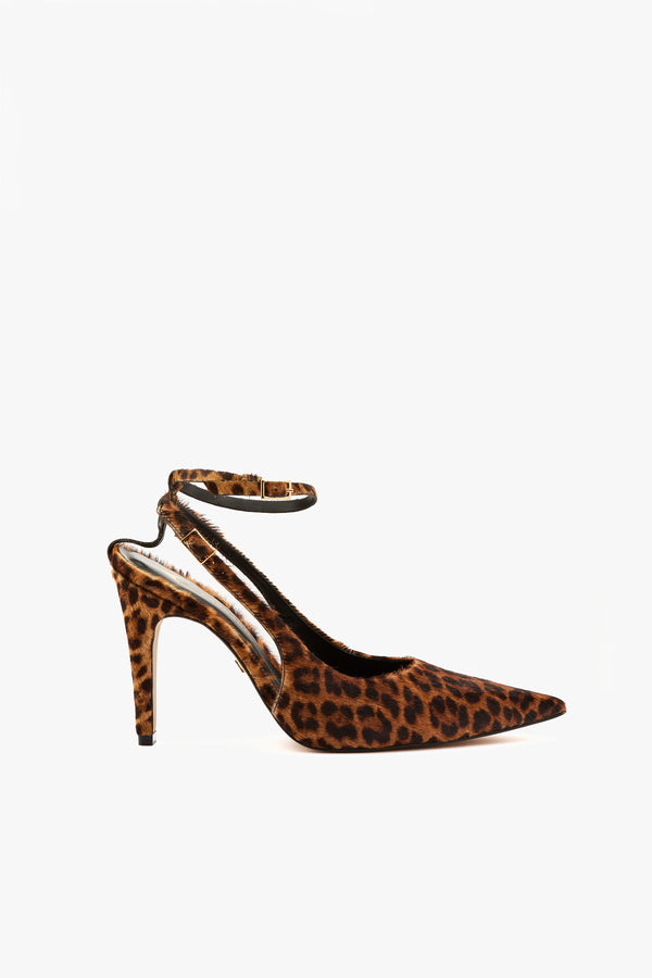 Slingback cavallino leopard