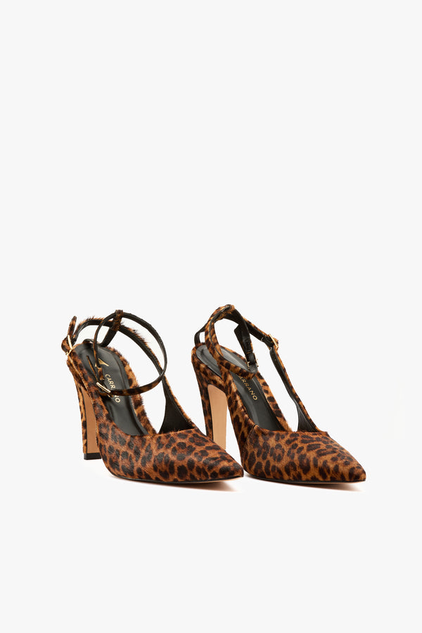 Slingback cavallino leopard
