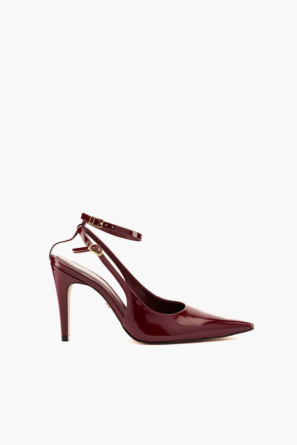 Slingback vernice burgundy