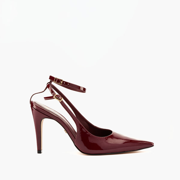 Slingback vernice burgundy