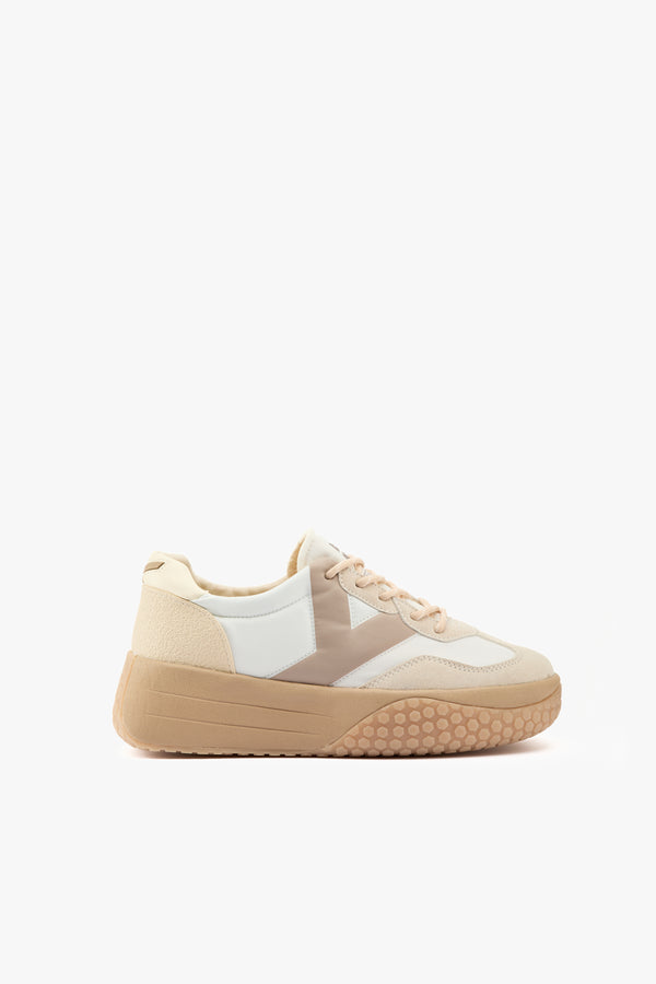 Sneaker off white/tortora